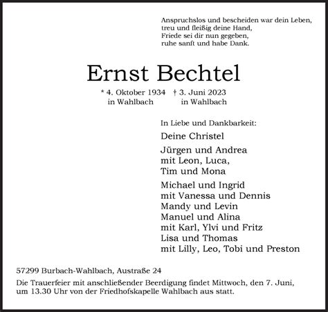 Bechtel Ernst Viernheim .